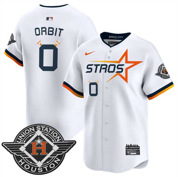 Men%27s Houston Astros #0 Orbit White 2025 City Connect Limited Stitched Jersey Dzhi